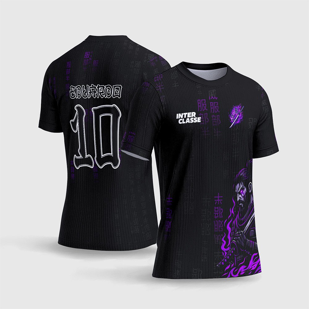 Arte Vetor Camisa Interclasse Samurai Oriental