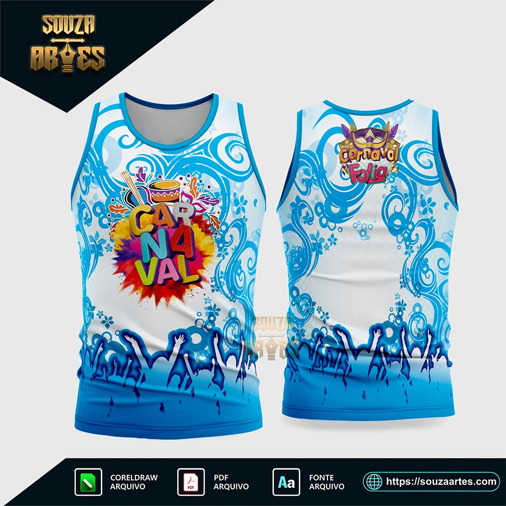 Arte Vetor Camisa Abadá Bloco Carnaval 2026 - Modelo 47