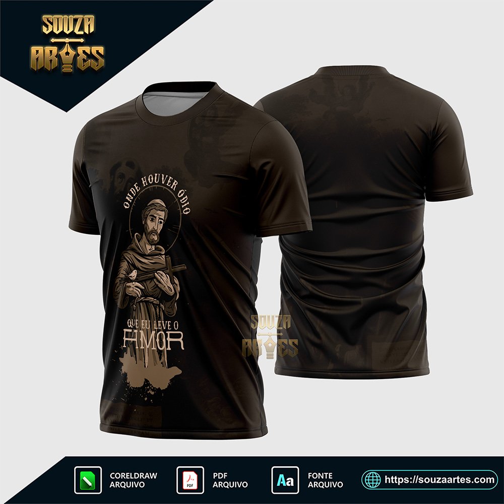 Arte Vetor Camisa Religião Nossa Senhora Imaculada Conceição Corel Draw X7 para sublimação