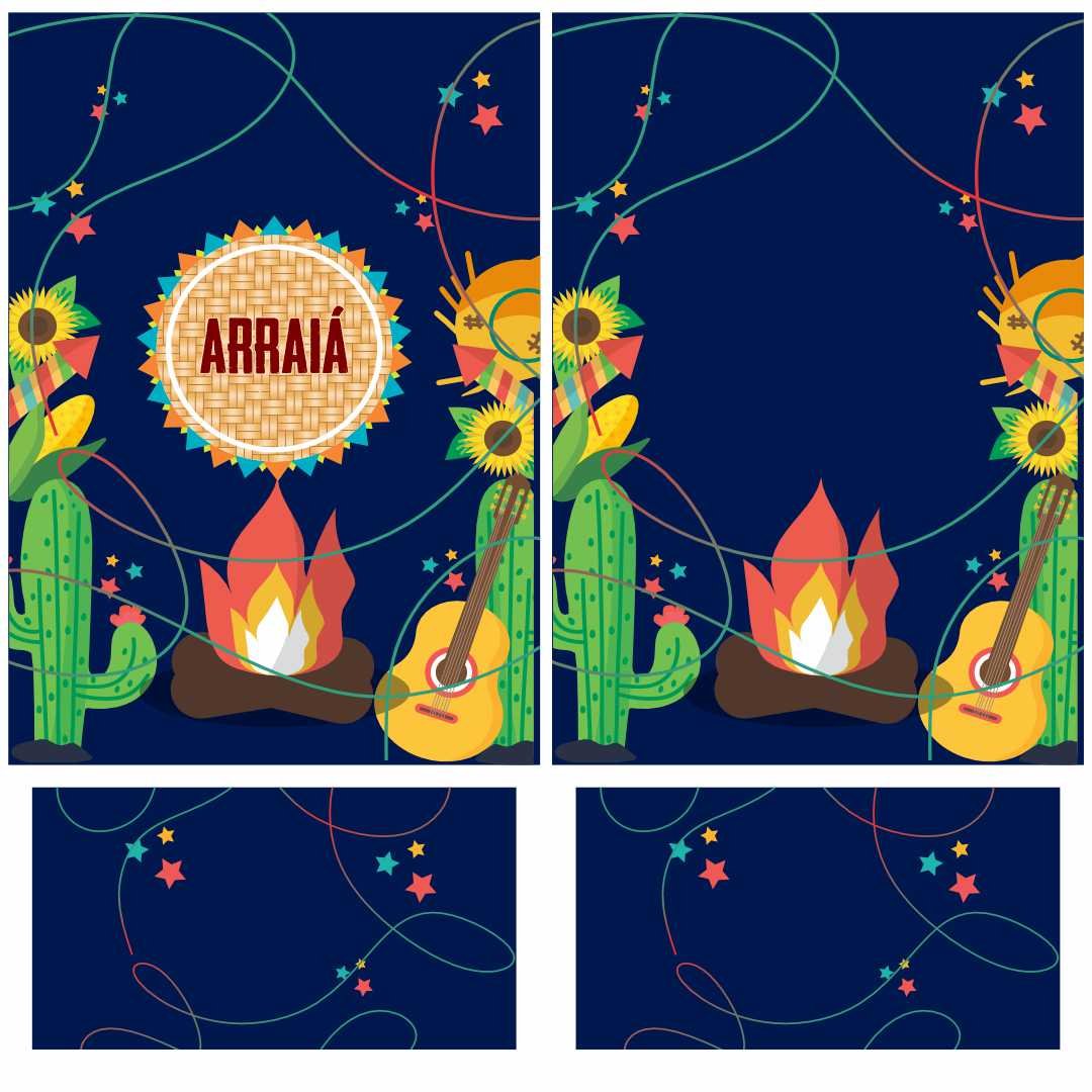 Estampa Vetor Camisa São João 2025 - Arraiá 2025 para Festa Junina|Arte vetorizada para estampa de camisa São João 2025 - Arraiá 2025, no formato 2D, disponível para edição no CorelDRAW X7 — imagem 2