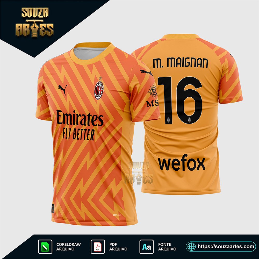 Arte Vetor Camisa AC Milan Goleiro 2023-24 Corel Draw X7 para sublimação|Arte Vetor Camisa AC Milan Goleiro 2023-24 Corel Draw X7 para sublimação|Arte Vetor Camisa AC Milan Goleiro 2023-24 Corel Draw X7 para sublimação — imagem 3