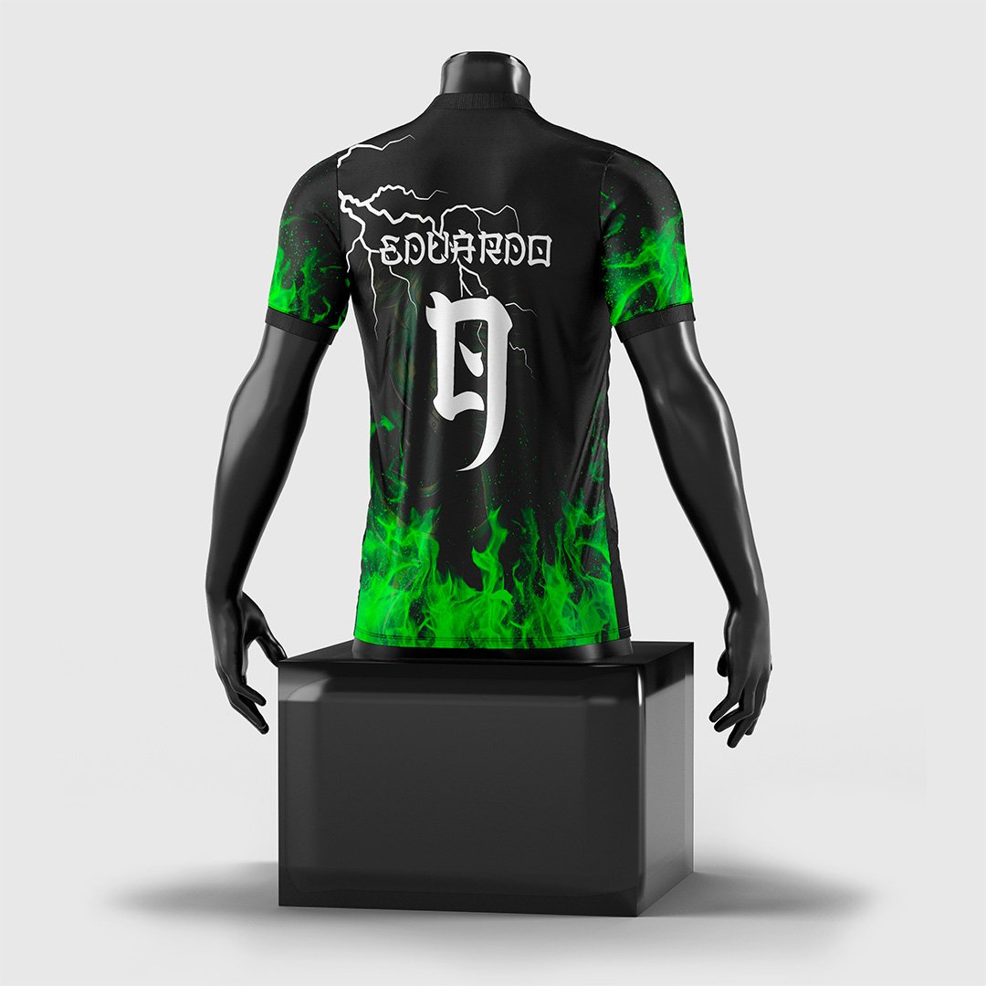 Arte Vetor Camisa Interclasse Fenix Verde - Personalização para Jogos Internos Escolares|Arte Vetor Camisa Interclasse Fenix Verde - Frente|Arte Vetor Camisa Interclasse Fenix Verde - Costas — imagem 3