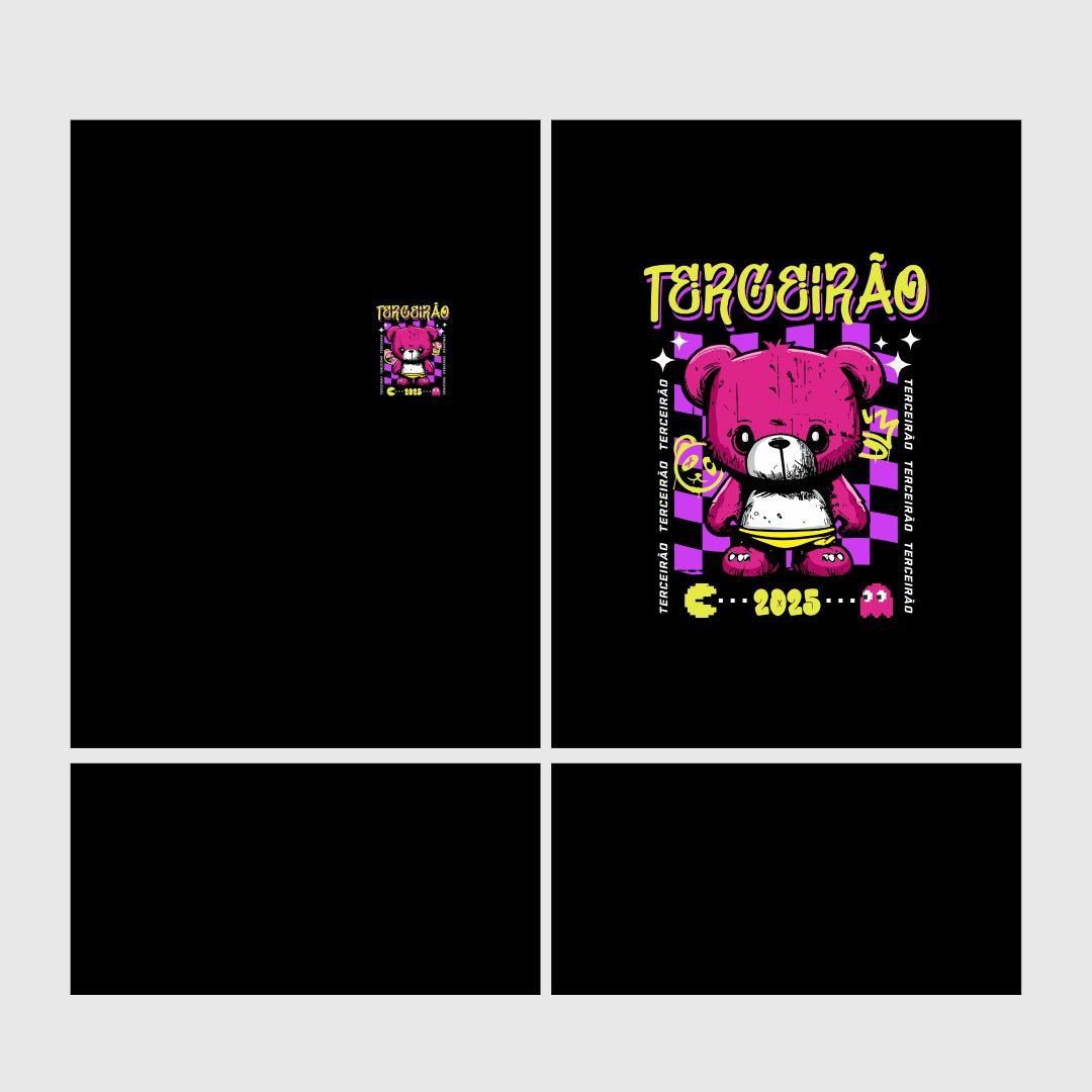 Design vetorial da Arte Vetor Camisa Terceirão Urso 2025, editável em Corel Draw X7, PDF e com Fonte TTF| — imagem 2