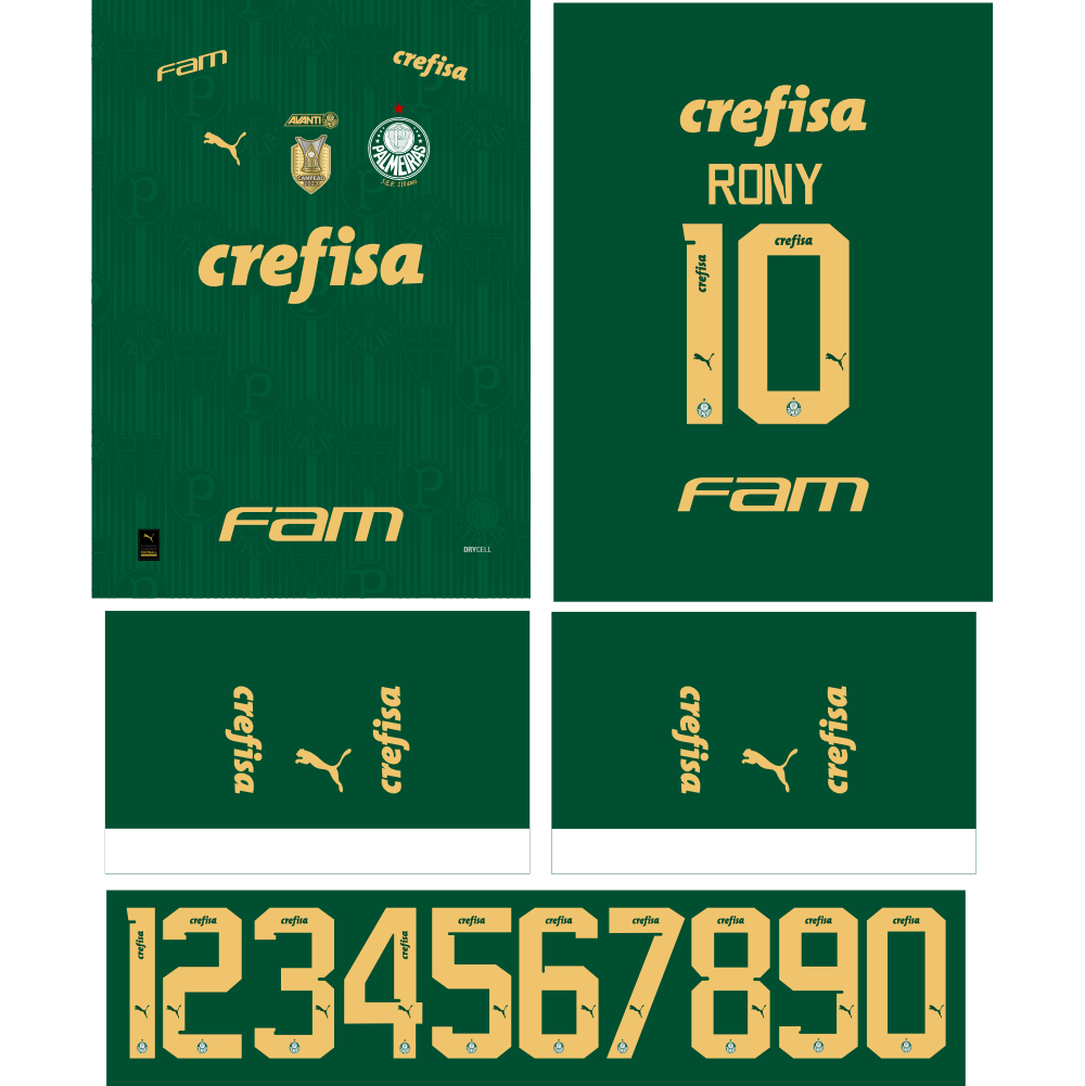 Arte Vetor Camisa Palmeiras Titular 2024-25 - Design editável nos formatos Corel Draw X7, PDF e TTF.|Arte Vetor Camisa Palmeiras Titular 2024-25 com design moderno e editável nos formatos Corel Draw X7, PDF e TTF, incluindo uma fonte instalável. — imagem 2
