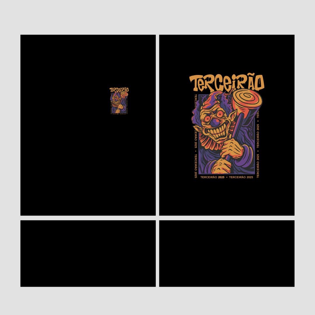 Design vetorial da Arte Vetor Camisa Terceirão Palhaço 2025, editável em Corel Draw X7, PDF e Fonte TTF|Design vetorial exclusivo da Arte Vetor Camisa Terceirão Palhaço 2025, editável em Corel Draw X7 e PDF. — imagem 2