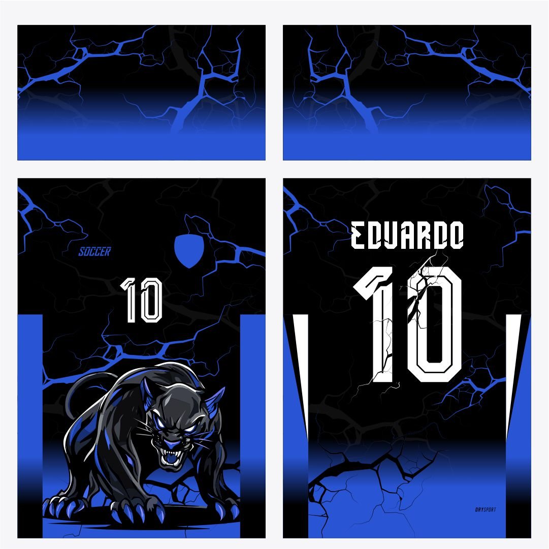 Arte Vetor Camisa Interclasse Pantera Raios Azul Corel Draw X7 para sublimação|Arte Vetor Camisa Interclasse Pantera Raios Azul Corel Draw X7 para sublimação — imagem 2