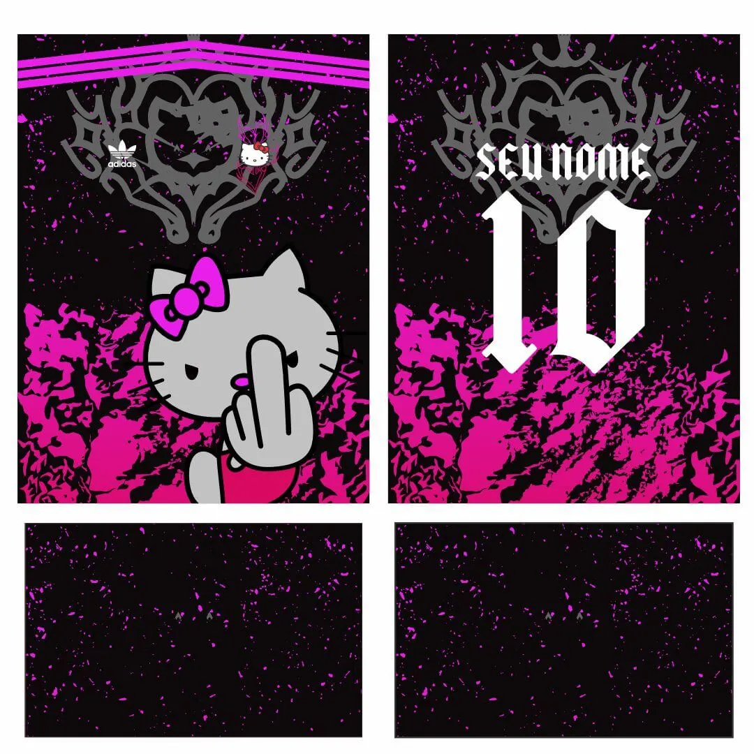 Arte Vetor Camisa Hello Kitty 2024 Interclasse Download|Template Camisa Interclasse Hello Kity 2024 Para Uso em Sublimação — imagem 2
