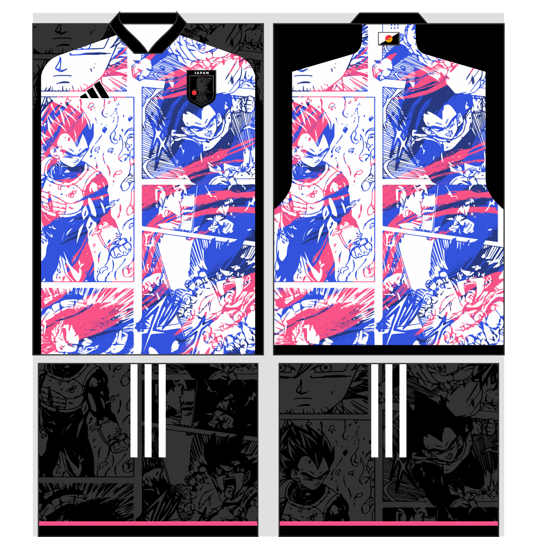 Arte Vetor Camisa Japão Dragon Ball Conceito, design digital em formato Corel Draw X7 e PDF, 100% editável.|Arte Vetor Camisa Japão Dragon Ball Conceito, design digital 100% editável em formato Corel Draw X7 e PDF. — imagem 2