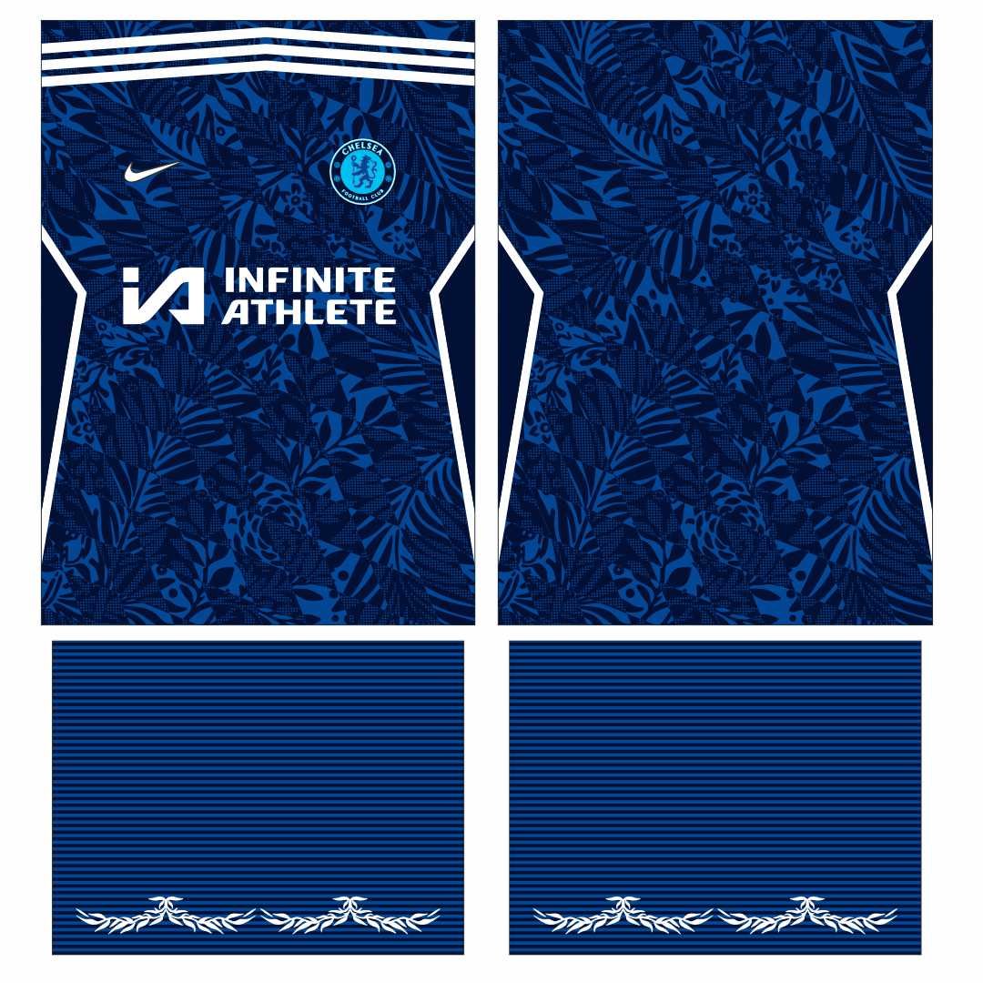 Arte vetor camisa Chelsea conceito 2025 para sublimação e personalização|Arte vetor camisa Chelsea conceito 2025 para sublimação e personalização — imagem 2